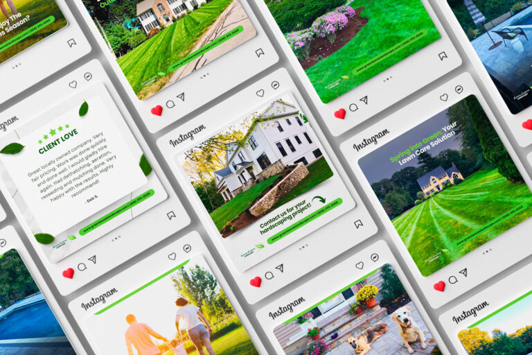 Mockup de posts de Instagram criados pela Webinsight