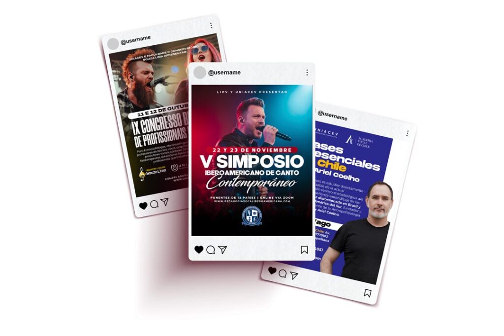 Posts para redes sociais criados pela Webinsight: Posts